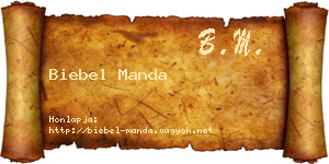 Biebel Manda névjegykártya